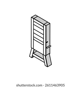 smoker bacon isometric icon vector. smoker bacon sign. isolated symbol illustration