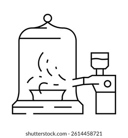 smoker bacon line icon vector. smoker bacon sign. isolated contour symbol black illustration