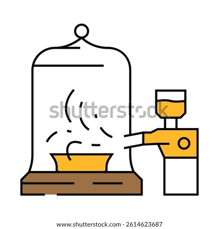 smoker bacon line icon vector. smoker bacon sign. isolated symbol illustration