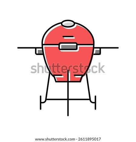 smoker beef color icon vector. smoker beef sign. isolated symbol illustration