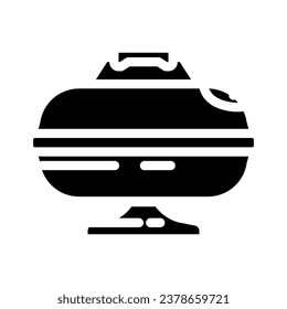 smoker beef glyph icon vector. smoker beef sign. isolated symbol illustration