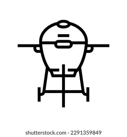 smoker beef line icon vector. smoker beef sign. isolated contour symbol black illustration