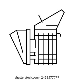 smoker beekeeping line icon vector. smoker beekeeping sign. isolated contour symbol black illustration