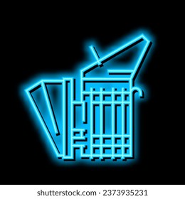 smoker beekeeping neon light sign vector. smoker beekeeping illustration