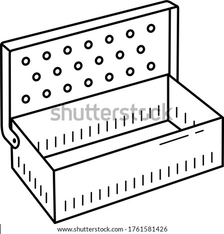 Smoker box. Vector outline icon.