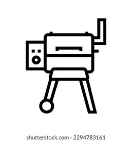 smoker food line icon vector. smoker food sign. isolated contour symbol black illustration