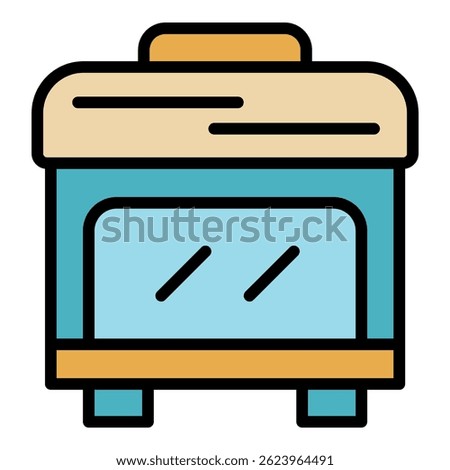 Smoker icon. Outline smoker vector icon color flat isolated