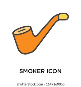 Smoker icon vector isolated on white background for your web and mobile app design, Smoker logo concept