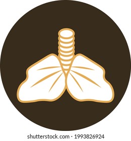 Smoker lungs, illustration, on a white background.