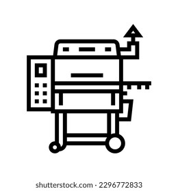 smoker meat line icon vector. smoker meat sign. isolated contour symbol black illustration