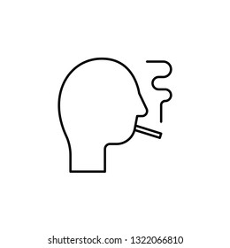 smoker smoking cigars, user icon. Element of quit smoking for mobile concept and web apps icon. Thin line icon for website design and development, app development