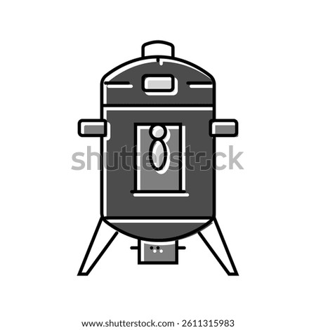 smoker steak color icon vector. smoker steak sign. isolated symbol illustration