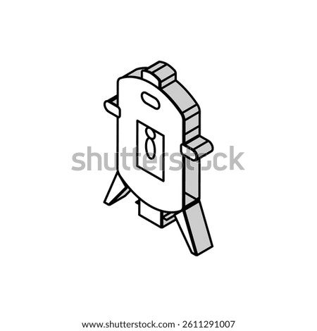 smoker steak isometric icon vector. smoker steak sign. isolated symbol illustration