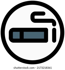 Smoker's area with cigarette lighting layout