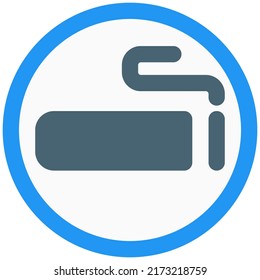 Smoker's area with cigarette lighting layout