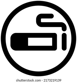 Smoker's area with cigarette lighting layout