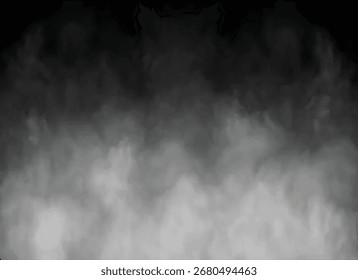 Fundo de nevoeiro fumegante. Textura de efeito de nevoeiro nebuloso. Um design de fundo preenchido por uma neblina Smokey.