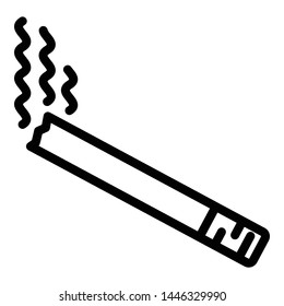 Smoking addiction icon. Outline smoking addiction vector icon for web design isolated on white background