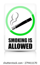 Smoking allowed sign