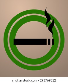 Smoking allowed Sign, Vector Illustration. 