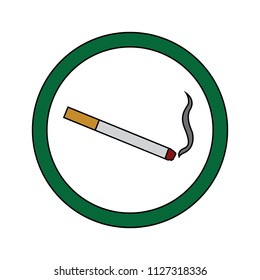 
Smoking allowed vector icon design green