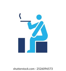 Diseño de Vector de icono de color del área de fumadores Bueno para el Web o el App móvil