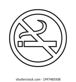 Smoking area icon flat design