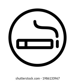 smoking area icon or logo isolated sign symbol vector illustration - high quality black style vector icons
