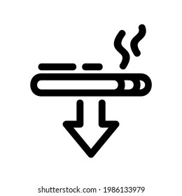 smoking area icon or logo isolated sign symbol vector illustration - high quality black style vector icons
