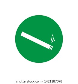 smoking area icon logo vector illustration template