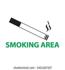 smoking area icon logo vector illustration template