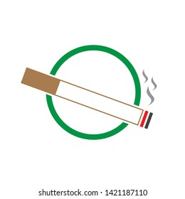 smoking area icon logo vector illustration template
