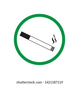 smoking area icon logo vector illustration template