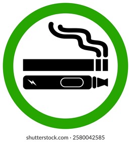 Smoking area icon sign. Flat style vector illustration editable isolated design.
