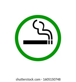 smoking area icon smoke icon vector illustration logo template for many purpose. Isolated on white background