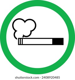 diseño vectorial de icono de área de fumadores