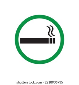 smoking area icon vector illustration logo design