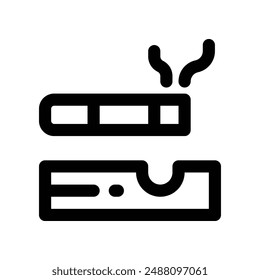Raucherbereich-Symbol. Vektorgrafik-Linie-Symbol für Ihre Website, Handy, Präsentation und Logo-Design.