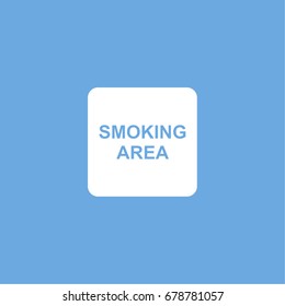 smoking area icon. vector sign symbol on white background