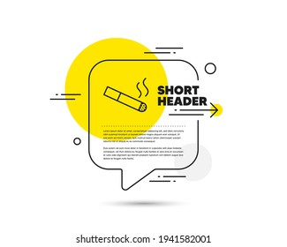 Smoking area line icon. Cigarette sign. Vector