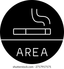 Área de fumadores Línea Vector Icon Design