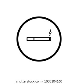 Smoking Area Modern Simple Outline Vector Icon