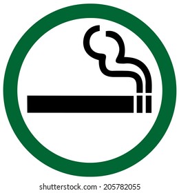 Smoking Area on white background