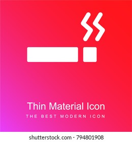 Smoking area red and pink gradient material white icon minimal design