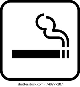 Smoking Area Sign. Smoking is allowed vector illustration.