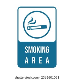 smoking area sign icon vector logo in flat and trendy style