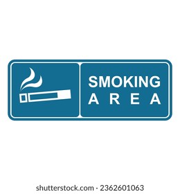 smoking area sign icon vector logo in flat and trendy style