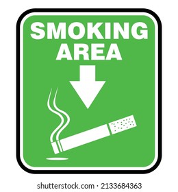 Smoking Area, sign and poster vector