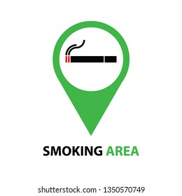 Smoking area sign symbol