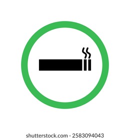 Smoking area sign Symbol. Smoking area Vector Illustration.